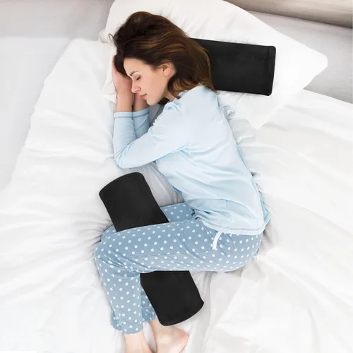 Miniatura 6 de Almohada de almohada cervical para el cuello, almohada redonda para espalda, almohada cilíndrica pequeña, soporte de espalda de espuma