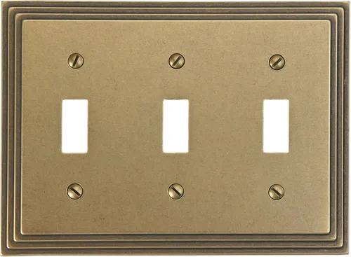 Miniatura 34 de Amerelle Steps - Placa de pared de metal fundido dúplex individual en níquel satinado