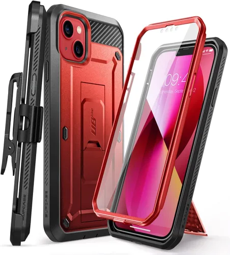 Miniatura 10 de SUPCASE Funda para iPhone 13 con soporte y clip para cinturón (Unicorn Beetle Pro), [protector de pantalla integrado]