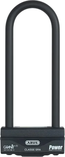 ABUS U-Lock Granit Power 58/140HBIII - Cerradura fuerte para motocicleta con doble bloqueo - ABUS Nivel de seguridad 18 - Altura del grillete 3.937