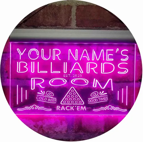 Miniatura 23 de ADVPRO Letrero de neón LED de un solo color personalizado con temática de billar, sala de billar, 12 x 8.5 pulgadas, st4s32-pj1-tm-b
