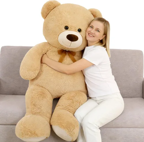 Miniatura 13 de MorisMos Oso de Peluche Gigante Animal de Peluche 3 pies, 36 pulgadas, Oso de Peluche Grande para Decoración de Baby Shower, Animal de Peluche