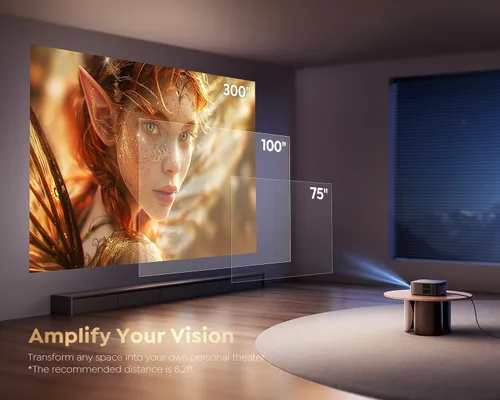 Miniatura 7 de Proyector inteligente con WiFi 6 y Bluetooth de [1500 ANSI/Google TV/Control de voz], compatible con 4K, Proyector de películas al aire libre