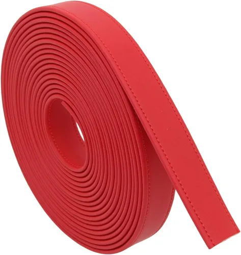 Miniatura 19 de lalatia Correas de cuero sintético cosidas para manualidades, tiras de cuero con costuras de 1/2 pulgada de ancho, 2 yardas de largo, color negro