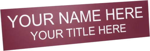 Miniatura 13 de ExcelMark Placa de nombre personalizada para puerta, oficina, pared, personalizada con tu texto, 2 x 8 pulgadas (1 línea, negro)