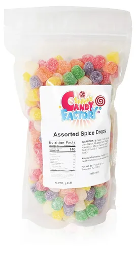 Miniatura 2 de Sarah's Candy Factory Caramelos surtidos de gotas de especias en bolsa resellable, 2.5 libras