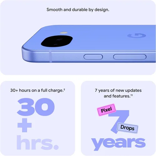 Miniatura 2 de Google Pixel 10a - Smartphone Android desbloqueado - 7 años de caídas de píxeles, batería de más de 30 horas, entrenador de cámara, Gemini Live, Baya