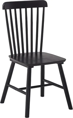 Miniatura 9 de Juego de 8 sillas de comedor estilo granja, sillas Windsor de madera de goma maciza con respaldo de husillo, muebles modernos de mediados de siglo