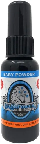 BluntPower - Ambientador concentrado a base de aceite de botella de 1 onza y aceite para quemador, polvo de bebé Azul