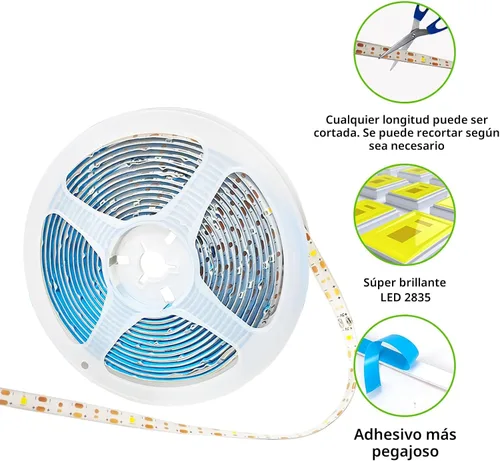 Miniatura 4 de Tira de luces LED solares para exteriores, impermeable, 10 pies, cinta cortable, iluminación de 3000 K, blanco cálido con 8 modos para valla