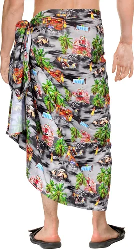 Miniatura 3 de LA LEELA Men's Sarong Bath Wraps Swim Pareo