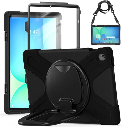 Miniatura 79 de 360 Rotation Case for Galaxy Tab ActivePro/Tab Active4 Pro/Active 5 Pro 10.1" Sturdy Cover Rotate Ring Stand Shoulder Carrying Strap Hand Strap