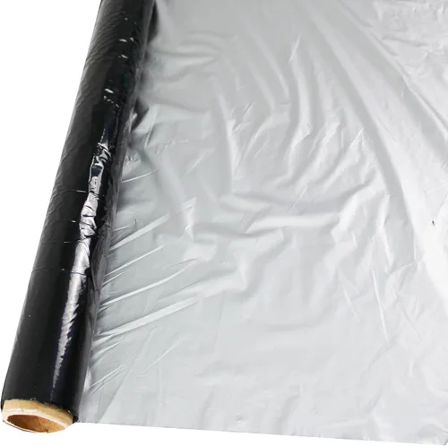 Miniatura 8 de HFS (R) Mantillo plástico LLDPE película de plástico metálico negro plateado para frutas, verduras, cultivos, invernadero, jardín 1 mil (4FTX50FT)