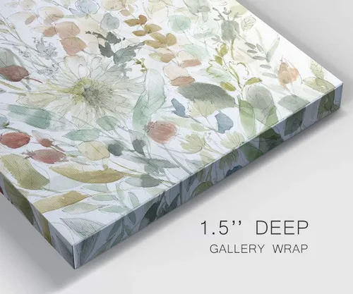 Miniatura 3 de WEXFORD HOME Cuadro Premium en Lienzo con Envoltura de Galería Floral Multicolor para Pared, Arte Abstracto Floral Romántico Moderno, Impresión