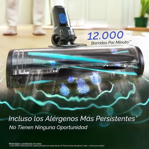 Miniatura 3 de LEVOIT Aspiradora inalámbrica con filtro HEPA, aspiradora de mano con diseño resistente a los enredos, hasta 60 minutos, potente succión, ligera