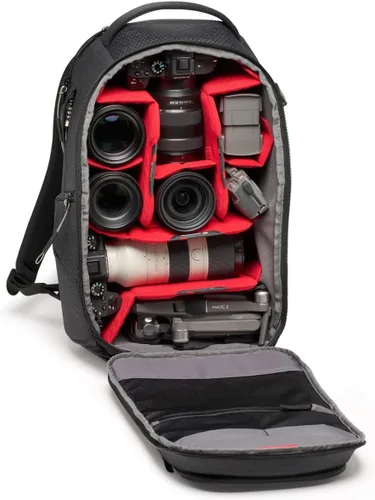 Miniatura 7 de Manfrotto PRO Light Frontloader M, mochila profesional para cámara, acceso lateral y frontal, soporte para trípode, mochila acolchada con divisores