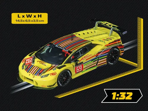Miniatura 3 de Carrera 27749 Lamborghini Huracán GT3 ARC Bratislava No.69 24H Spa 2016 Escala 1:32 Ranura Analógica Vehículo de Carreras Evolución de Vehículos