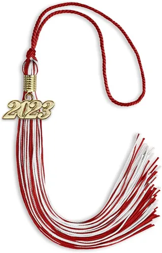 Miniatura 9 de Endea Graduation - Borla de doble color mixto con fecha dorada (negro/dorado antiguo, 2021)
