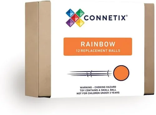 CONNETIX Paquete de bolas de arco iris de azulejos magnéticos, 12 piezas