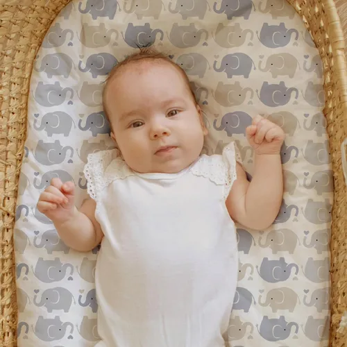 Miniatura 2 de Gllquen Baby Sábanas para Moisés Paquete de 2, Sábanas Ajustables para Moisés de Algodón 100% Orgánico para Niñas y Niños, Sábana de Colchón