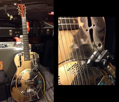 Miniatura 4 de Dobro - Pastilla de guitarra con resonador de cuello redondo con microcuello de cisne flexible Myers Pickups