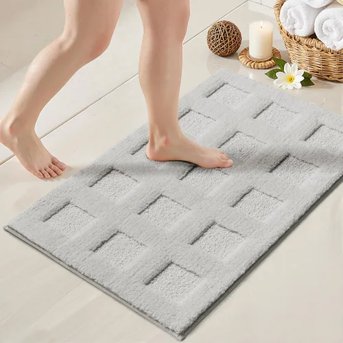 Miniatura 11 de GRANNY SAYS Alfombras de baño antideslizantes, lavables, extra suaves y absorbentes de agua para baño, alfombra de baño peluda de felpa, alfombra