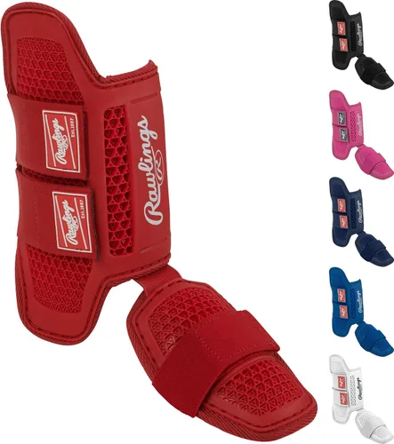 Rawlings | Protector de piernas para bateador | Béisbol / Sóftbol | Tallas pequeña y grande | Múltiples colores Escarlata