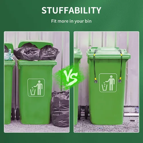 Miniatura 7 de Cerradura de tapa de bote de basura, cerraduras para botes de basura para animales, bloqueo de tapa universal de metal para latas de basura al aire