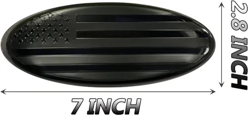 Miniatura 3 de Shenwinwin para emblema Ford, emblema negro de bandera americana de 7 pulgadas para parrilla delantera y portón trasero F150 para Explorer 04-10