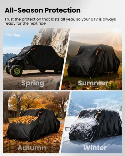 Miniatura 5 de ILM Funda UTV Impermeable y a Prueba de Viento con Protección para Todo Clima Compatible con Can Am, Polaris, Rhino, Kawasaki, Hisun, Modelos de 2-3