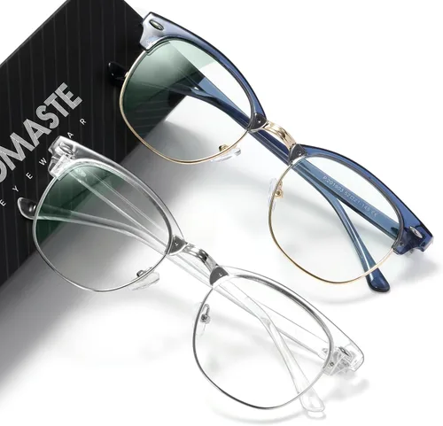 Miniatura 14 de Gafas de Luz Azul para Mujer/Hombre Gafas de Computadora de Luz Azul para Mujeres/Hombres A04-cristal marco plateado