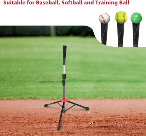 Miniatura 6 de Camiseta de bateo de béisbol y sóftbol - Camiseta de viaje para golpear Altura ajustable Portátil y plegable Base de trípode