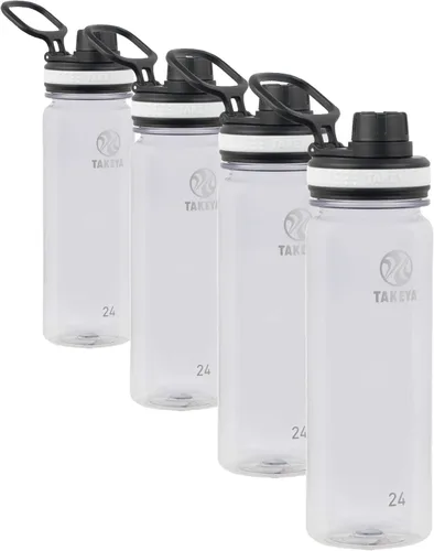 Miniatura 18 de Takeya Tritan - Botella de Agua Deportiva con Tapa de Boquilla - Sin BPA y Apta para Lavavajillas - Botella Reutilizable con Asa en la Tapa - Rosa