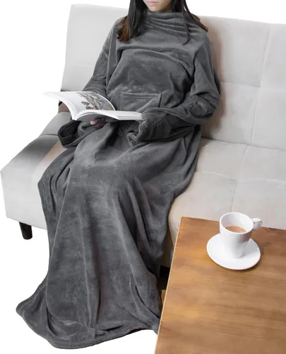 Miniatura 20 de PAVILIA Wearable Blanket with Sleeves for Adult Women Men, Cozy Fleece Warm Wrap Throw with Arms, Gifts for Christmas, Wife