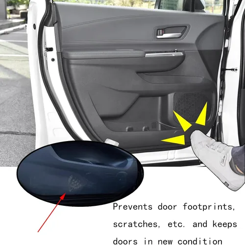 Miniatura 2 de Accesorios para Toyota Sienna Protector de panel de puerta de automóvil, cubiertas de acero inoxidable, 2 piezas de 2021 2022 2023 2024 (Blcak)