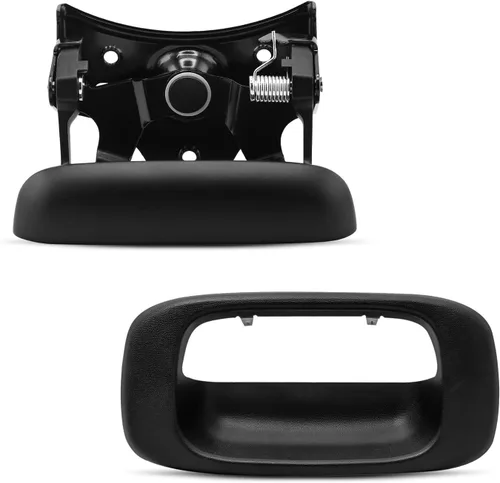 Deal - Kit de reemplazo de montaje de manija y bisel para puerta trasera de camioneta (incluye clips de barra), compatible con Chevy Silverado GMC