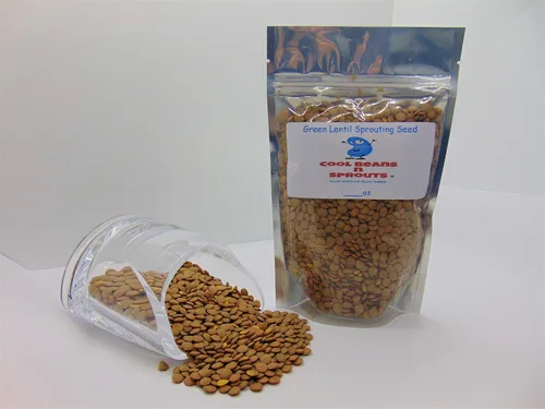 Semillas de lentejas verdes para germinar microverdes, 8 onzas, una rica fuente de vitaminas y minerales y nutrientes que promueven la salud! Marca