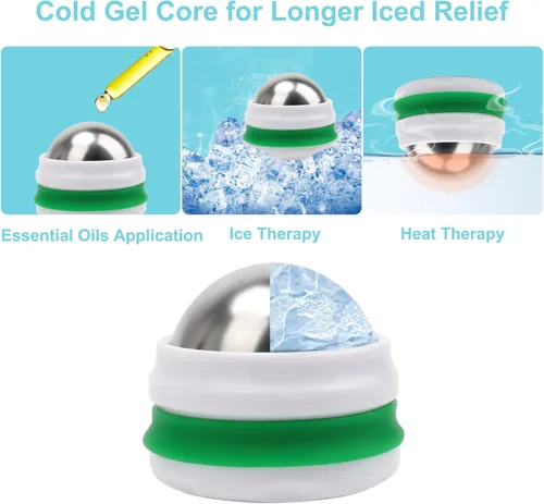 Miniatura 4 de AHIER Bola de Masaje en Frío, Terapia de Alivio en Frío, Bola de Gel Desmontable de Movimiento Libre para Masaje de Tejido Profundo, Alivio
