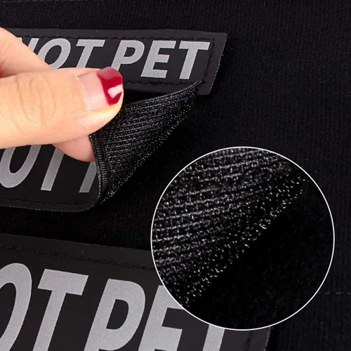Miniatura 4 de Paquete de 4 parches reflectantes extraíbles para arnés de chaleco para perro – perro de servicio/no mascotas/apoyo emocional