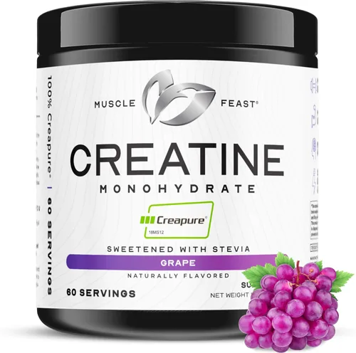 Miniatura 11 de Polvo de monohidrato de creatina Creapure, hecho por Muscle Feast Pre-entrenamiento o post-entrenamiento, premium Fácil de mezclar y sin gluten