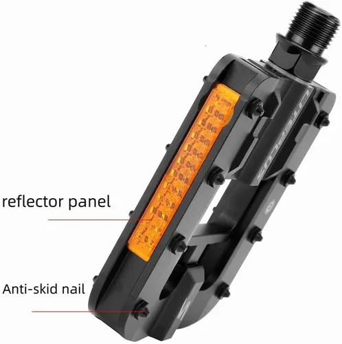 Miniatura 3 de Pedales plegables de bicicleta de aluminio, pedales de ciclismo antideslizantes universales de 9/16 pulgadas para pedal Brompton, para pedal dahon