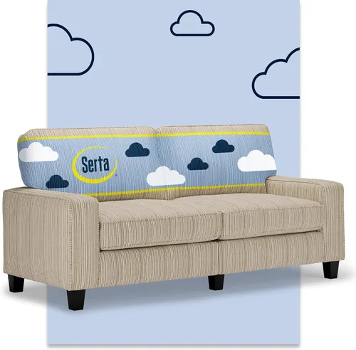 Miniatura 53 de Serta Palisades Sofás Tapizados para Sala, Sofá de Diseño Moderno, Tela, Beige