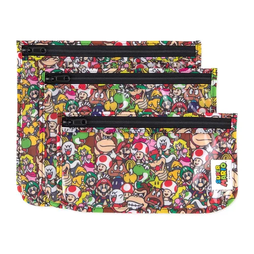 Miniatura 8 de Bumkins Bolsa de viaje, artículos de tocador, bebé, bolsa aprobada por la TSA, bolsa con cremallera, tamaño de cuarto de galón, lado transparente