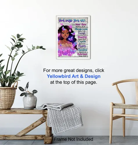 Miniatura 5 de Arte de pared y decoración de niña negra, póster con imagen de mujeres afroamericanas, mujeres, adolescentes, lindas afirmaciones positivas, regalos
