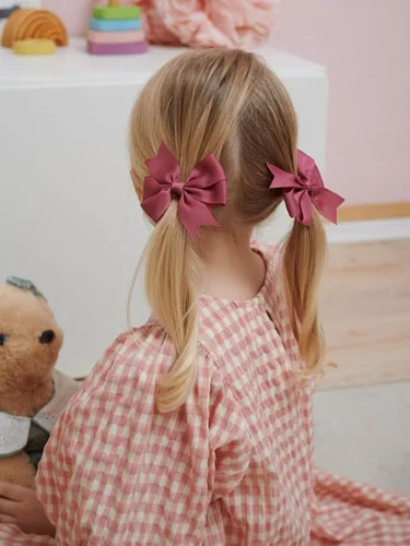 Miniatura 3 de 40 lazos para el pelo con cinta de grogrén boutique de 3 pulgadas, lazos elásticos para el cabello, bandas para el cabello para coleta, en pares 20