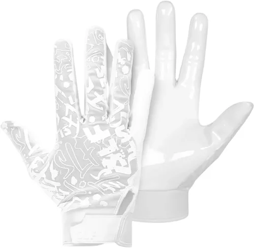 Miniatura 12 de SLEEFS Guantes de fútbol americano juvenil para niños y niñas, guantes pegajosos de receptor para fútbol americano con bandera para jóvenes, hombres