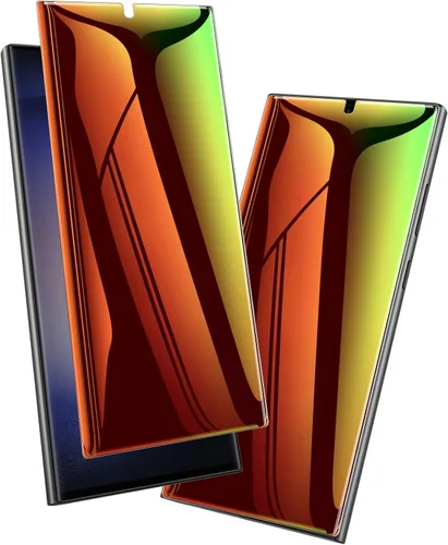 Miniatura 8 de LYWHL Paquete de 2 protectores de pantalla de privacidad para Samsung Galaxy S21 Ultra, degradado, colorido, anti-luz azul, anti-espía, película
