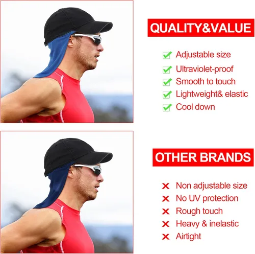 Miniatura 3 de Tatuo Polaina unisex para el cuello, protección solar, protección solar, multifuncional, 2 en 1, cubierta facial para deportes al aire libre, pesca