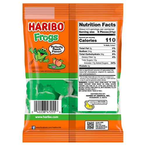Miniatura 2 de Haribo Caramelos de goma, ranas, 5 onzas