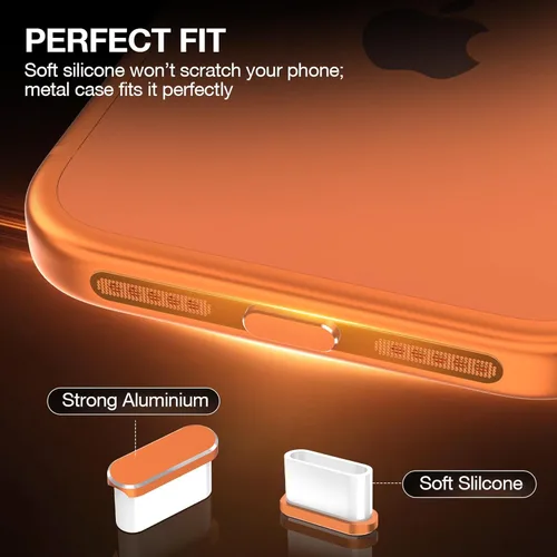 Miniatura 6 de Protector de altavoz compatible con iPhone 17 Pro, enchufe antipolvo USB C con cubierta antipolvo para altavoz, malla metálica, herramientas